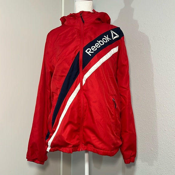 Reebok Other - Reebok Red Windbreaker Jacket